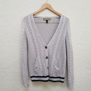 Prince and fox varsity knit cardigan